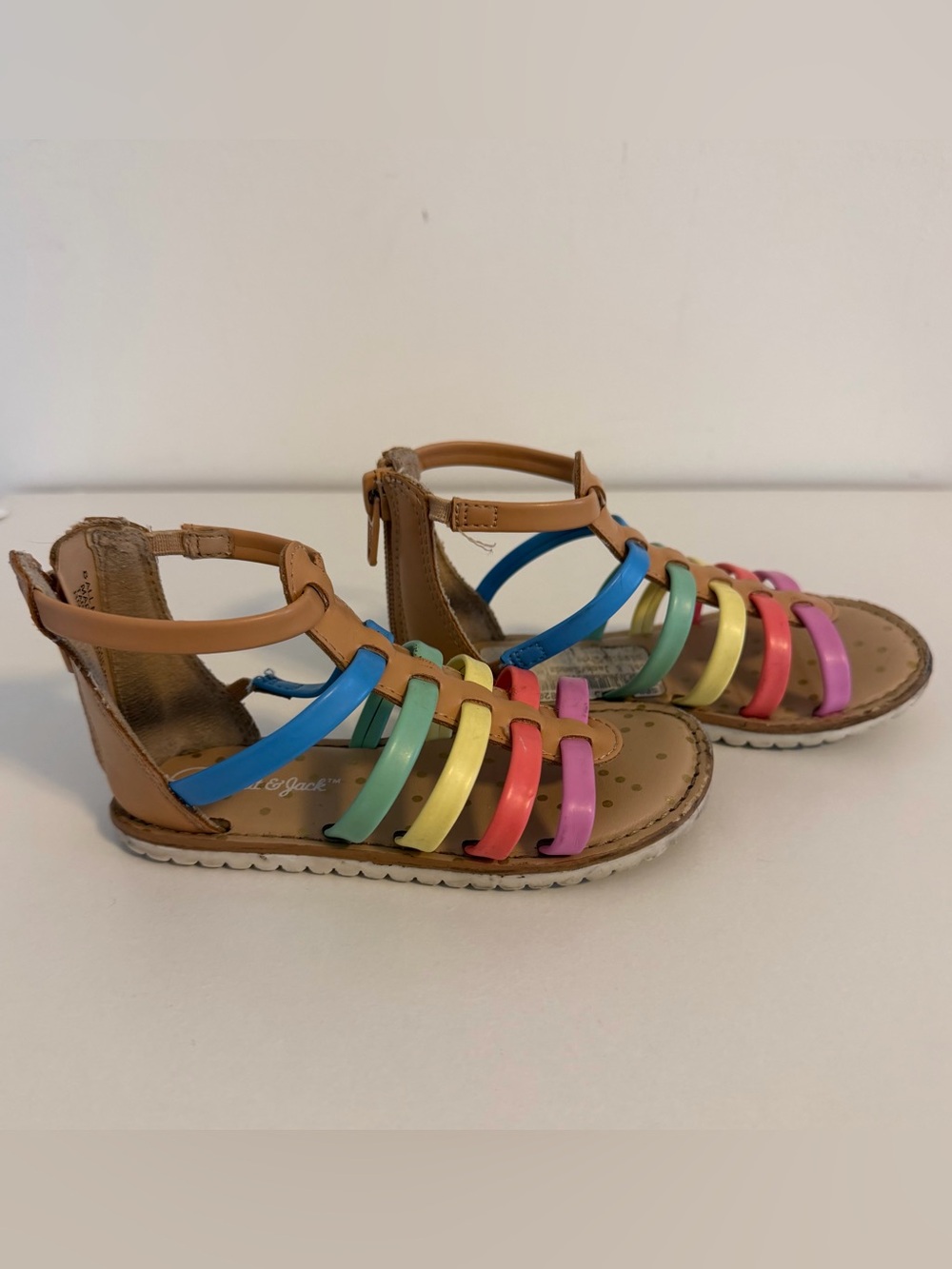 Cat & Jack Rainbow Gladiator Sandals Toddler Size 8 - Picture 4 of 6